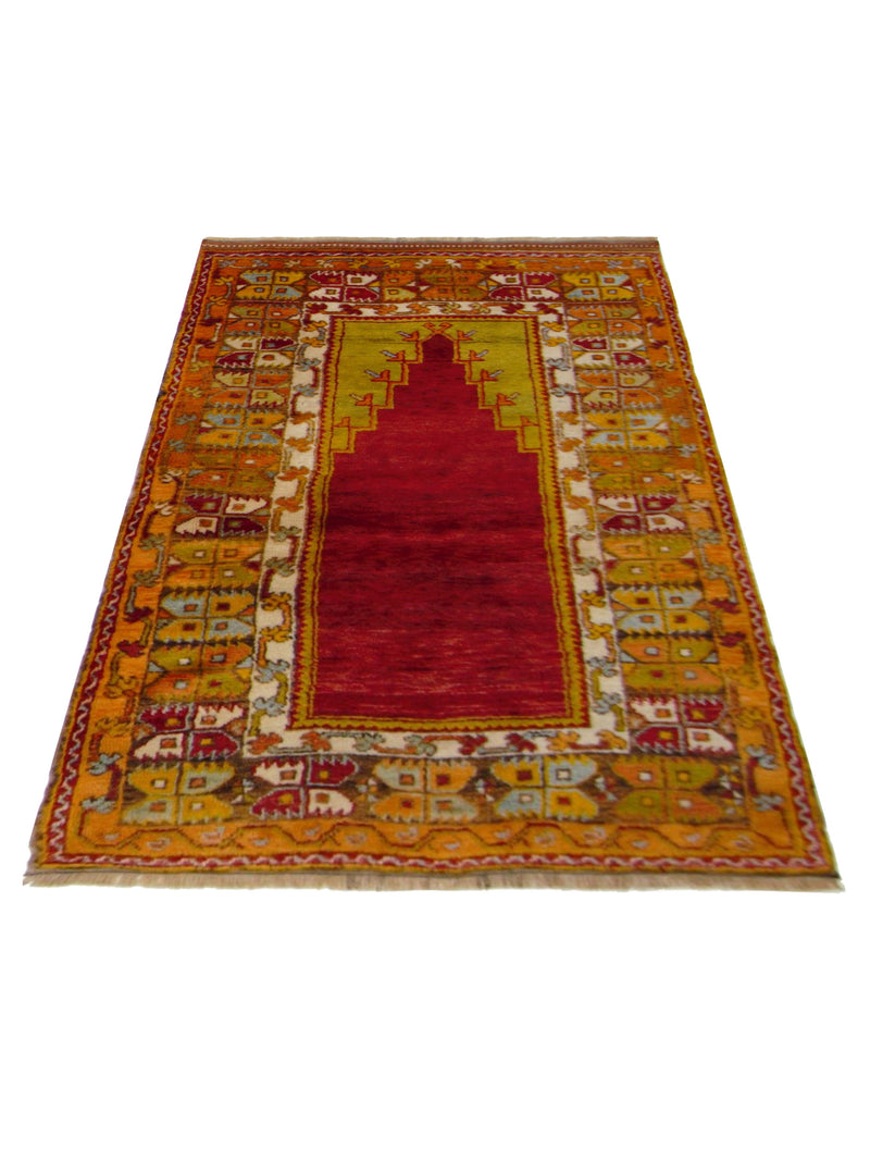 Pacific Antique Ushak 43229 Orange Orange Traditional Antique Rug
