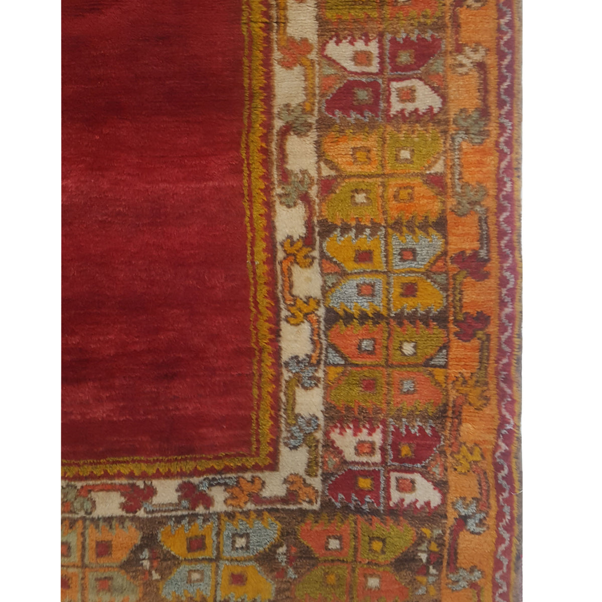 Pacific Antique Ushak 43229 Orange Orange Traditional Antique Rug