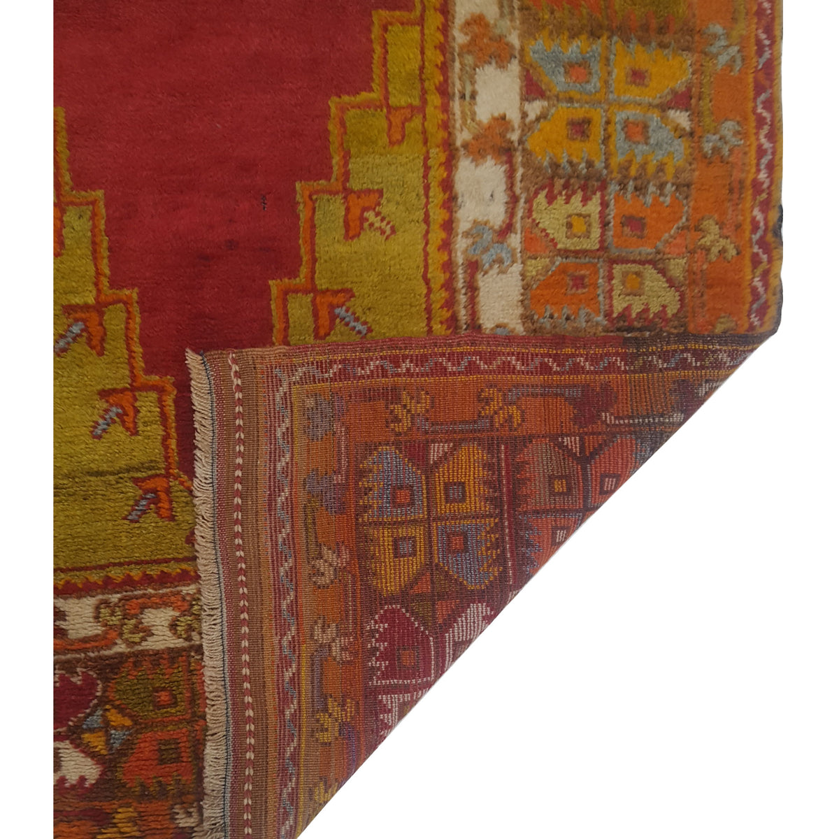Pacific Antique Ushak 43229 Orange Orange Traditional Antique Rug