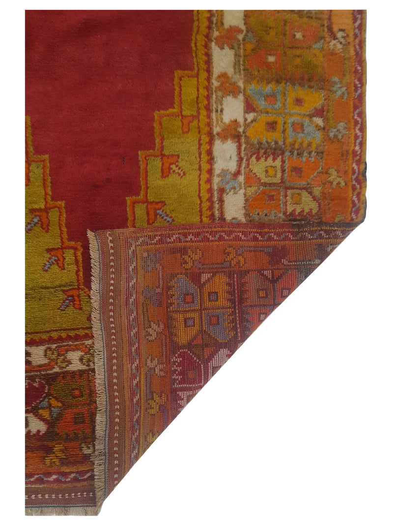 Pacific Antique Ushak 43229 Orange Orange Traditional Antique Rug