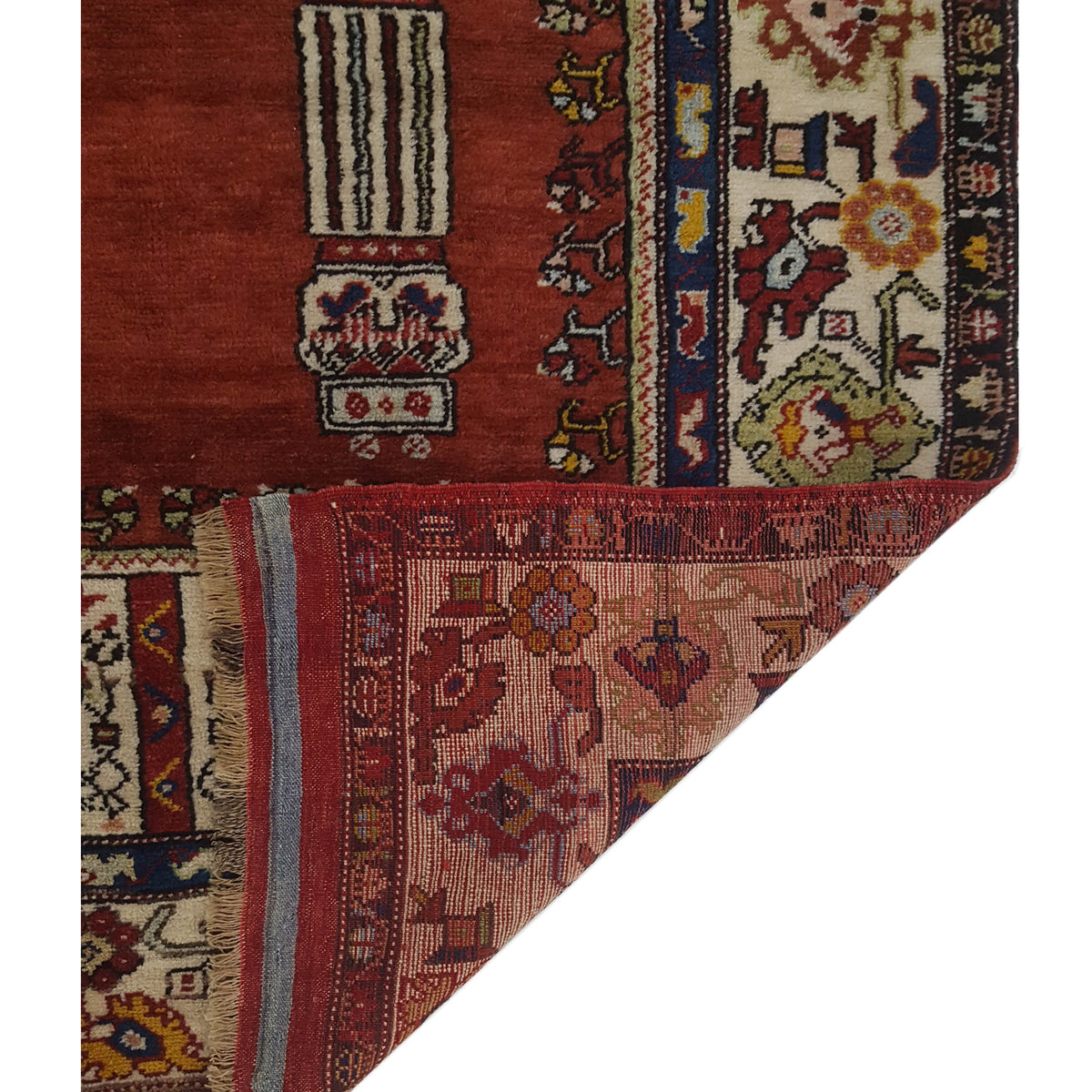 Pacific Antique Kars 43230 Red Ivory Traditional Hand Knotted Rug