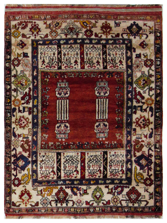 Pacific Antique Kars  Red Ivory Traditional
