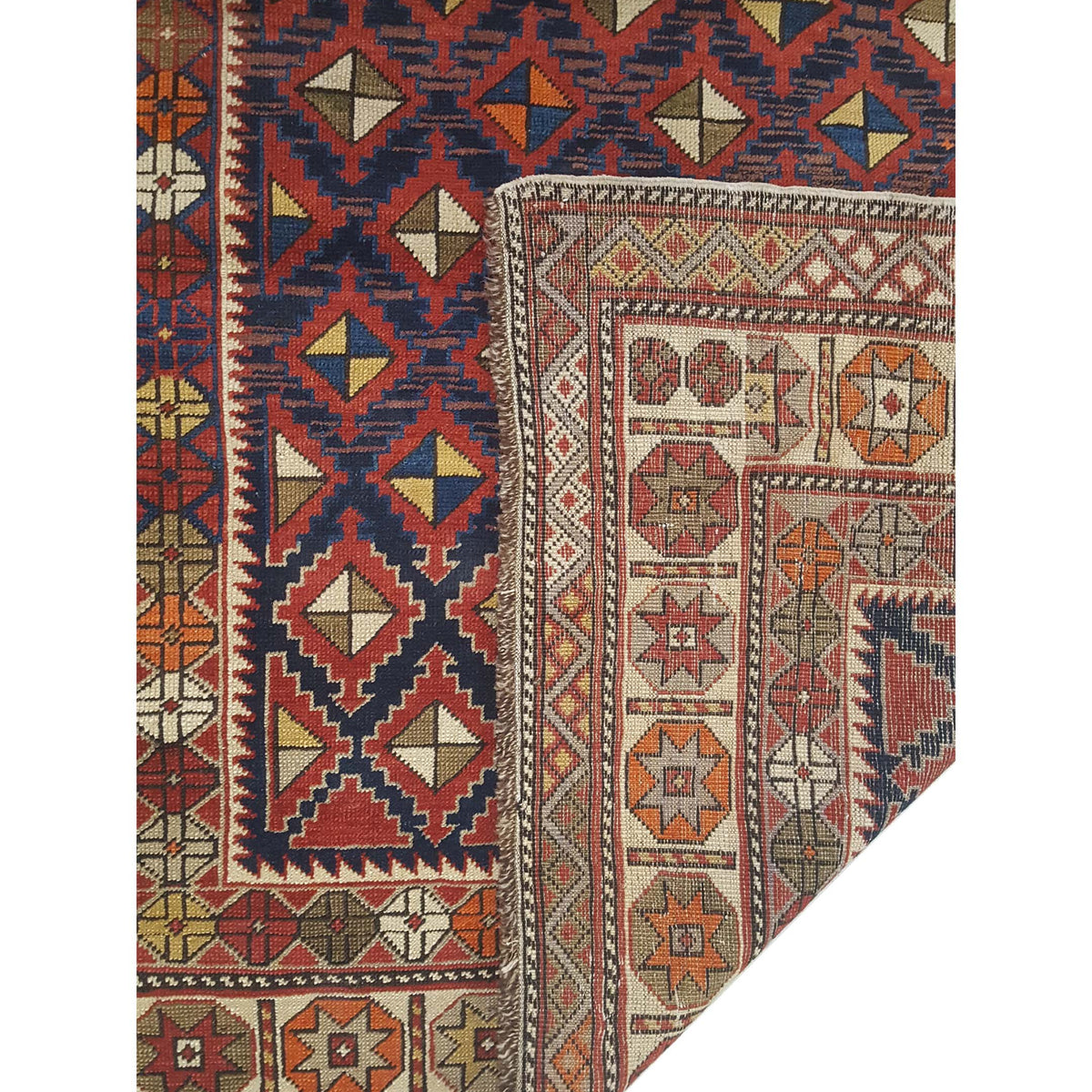 Pacific Shirvan 43232 Burgundy Ivory Traditional Hand Knotted Rug