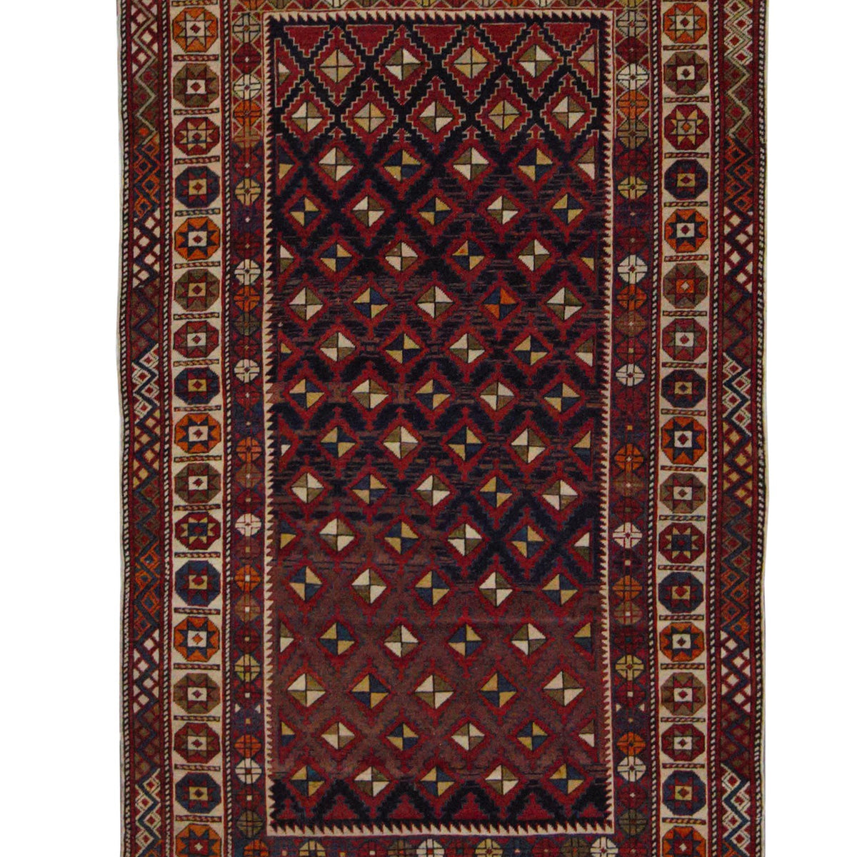 Pacific Shirvan  Burgundy Ivory Traditional