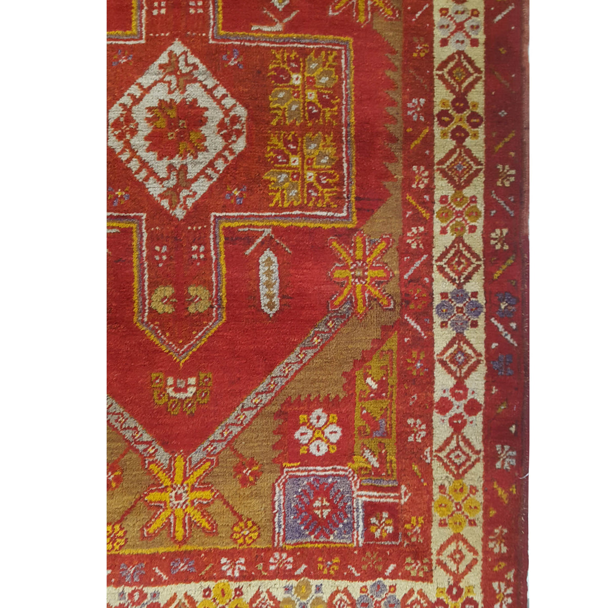 Pacific Antique Ushak 43235 Gold Orange Transitional Antique Rug