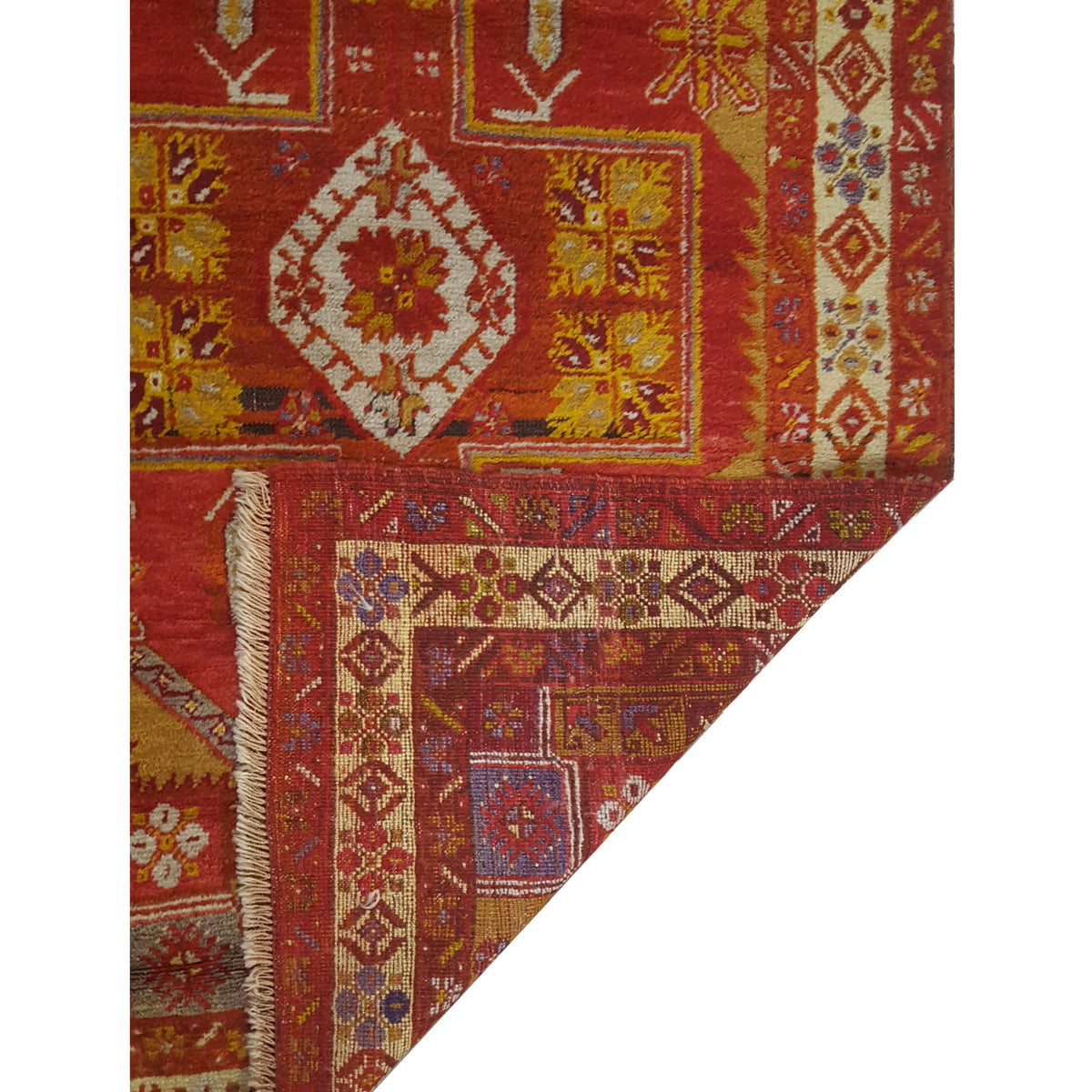 Pacific Antique Ushak 43235 Gold Orange Transitional Antique Rug