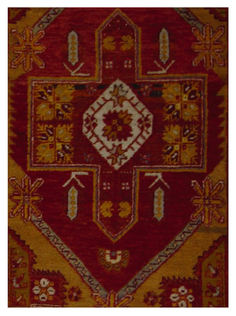 Pacific Antique Ushak 43235 Gold Orange Transitional Antique Rug