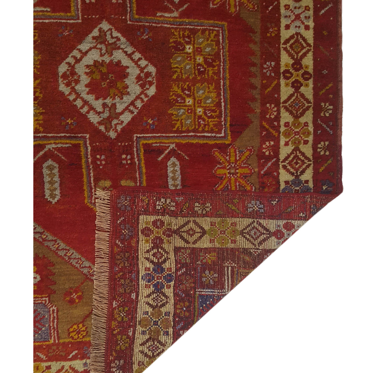 Pacific Antique Ushak 43235 Gold Orange Transitional Antique Rug