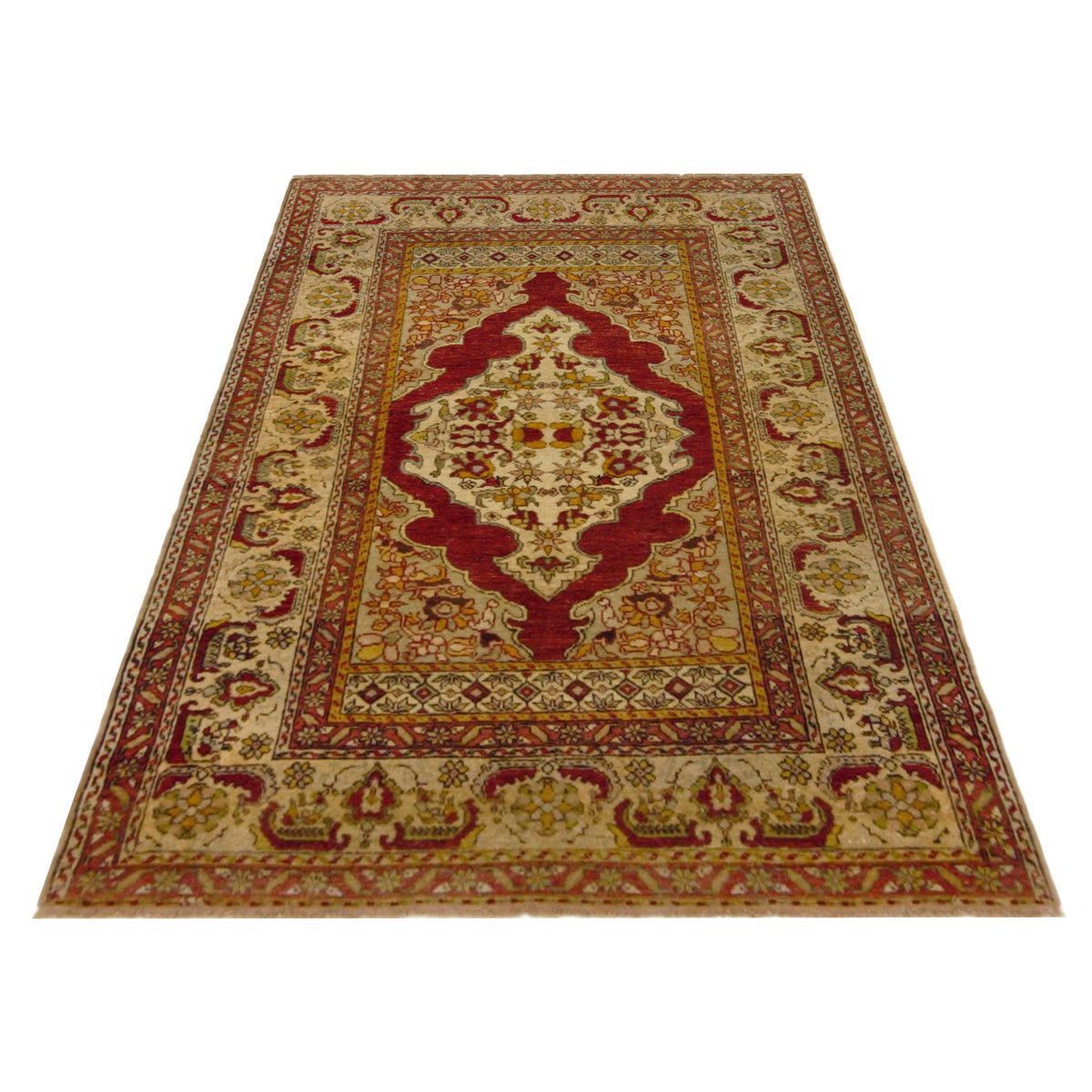 Pacific Kayseri 43236 Gold Beige Traditional Hand Knotted Rug
