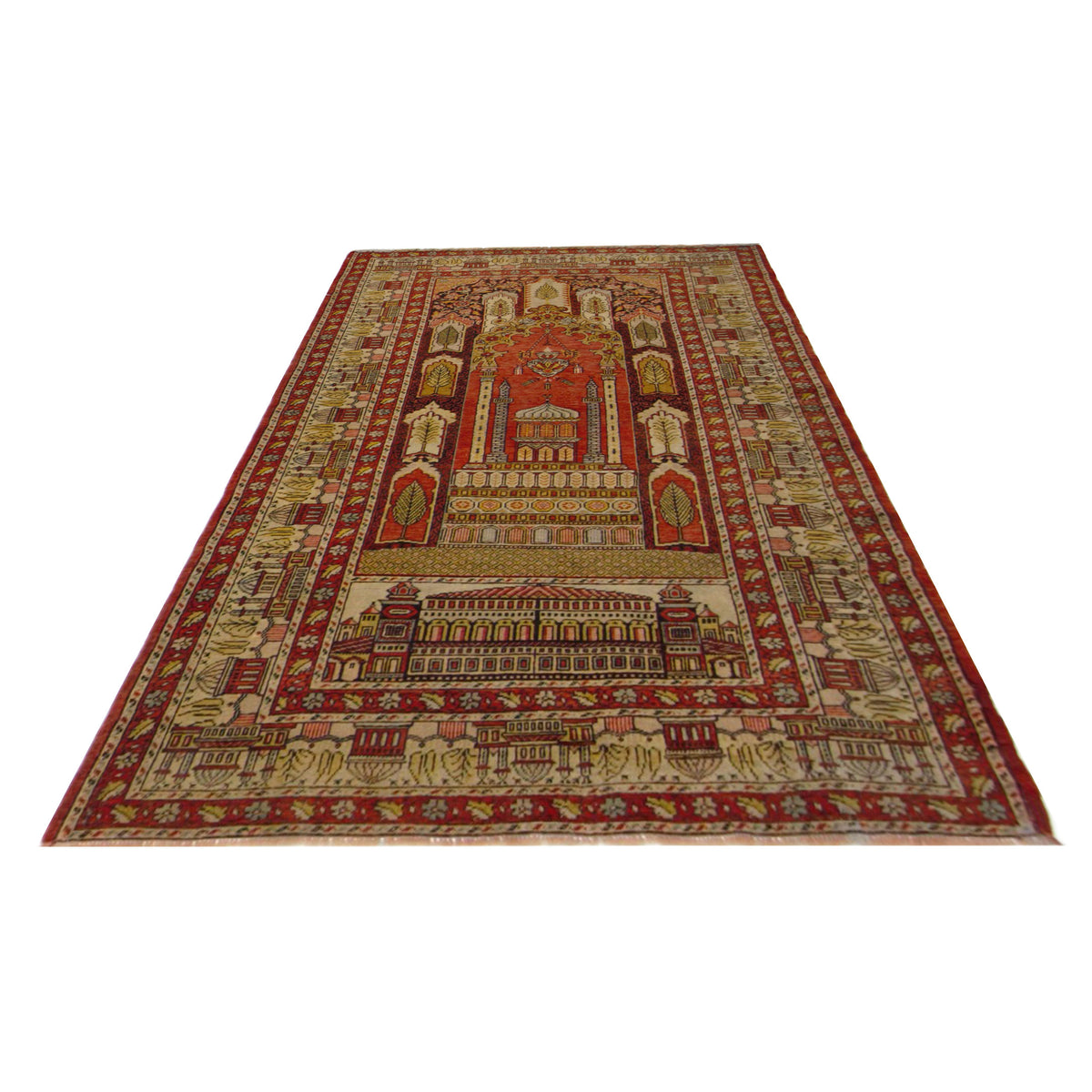 Pacific Kayseri 43237 Red Gold Traditional Hand Knotted Rug