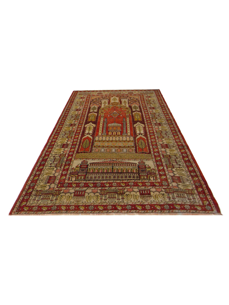 Pacific Kayseri 43237 Red Gold Traditional Hand Knotted Rug