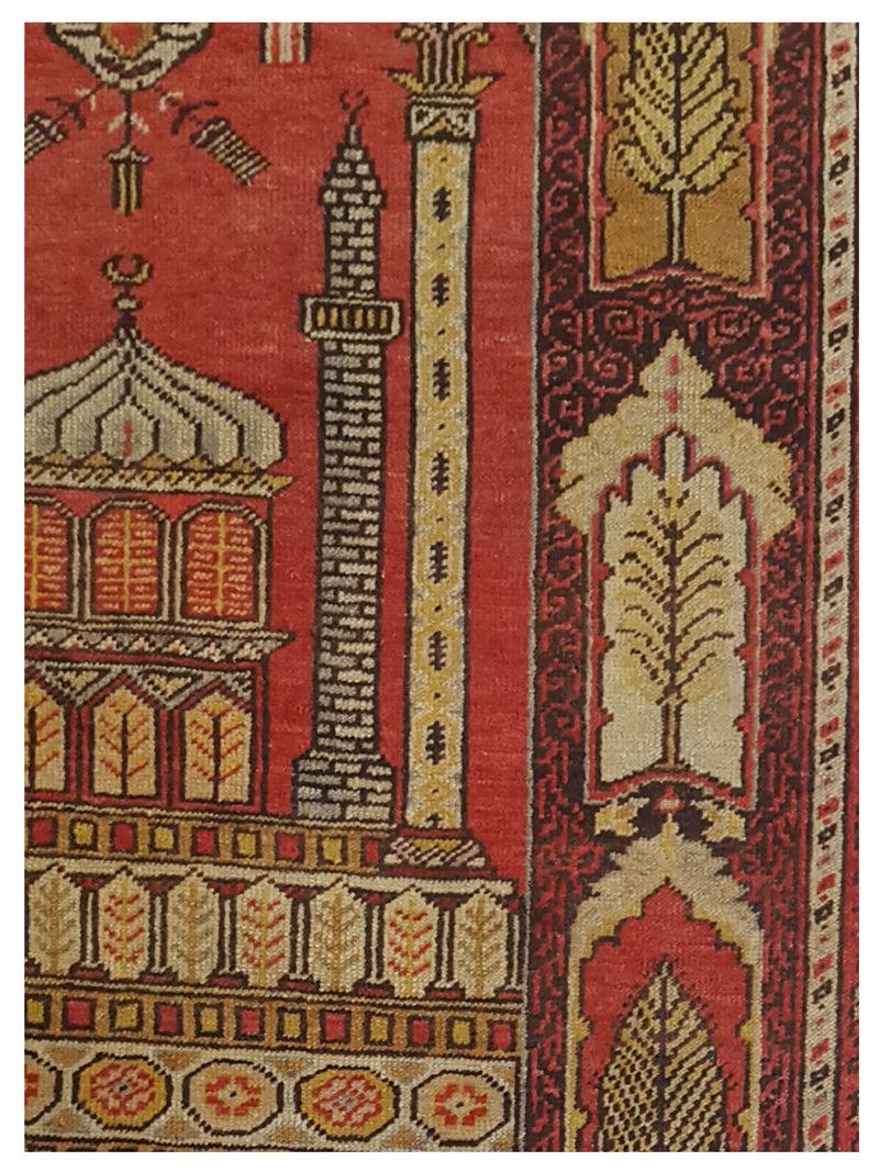 Pacific Kayseri 43237 Red Gold Traditional Hand Knotted Rug