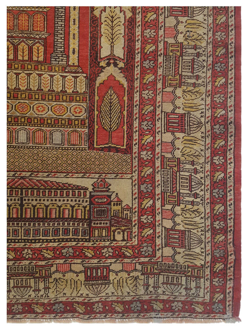 Pacific Kayseri 43237 Red Gold Traditional Hand Knotted Rug