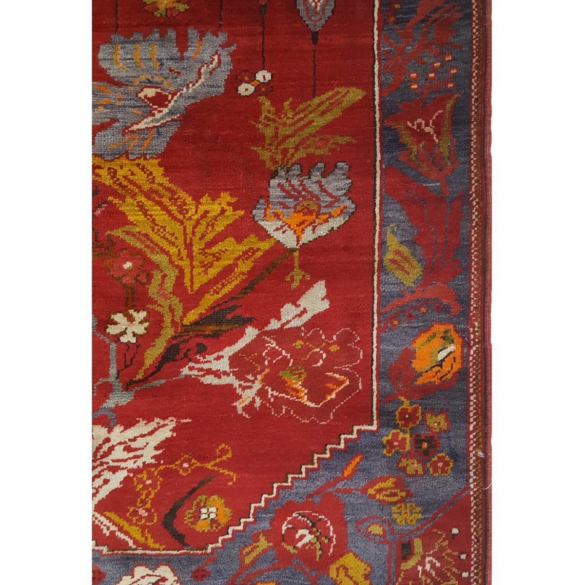 Pacific Antique Ushak 43239 Orange Blue Transitional Antique Rug