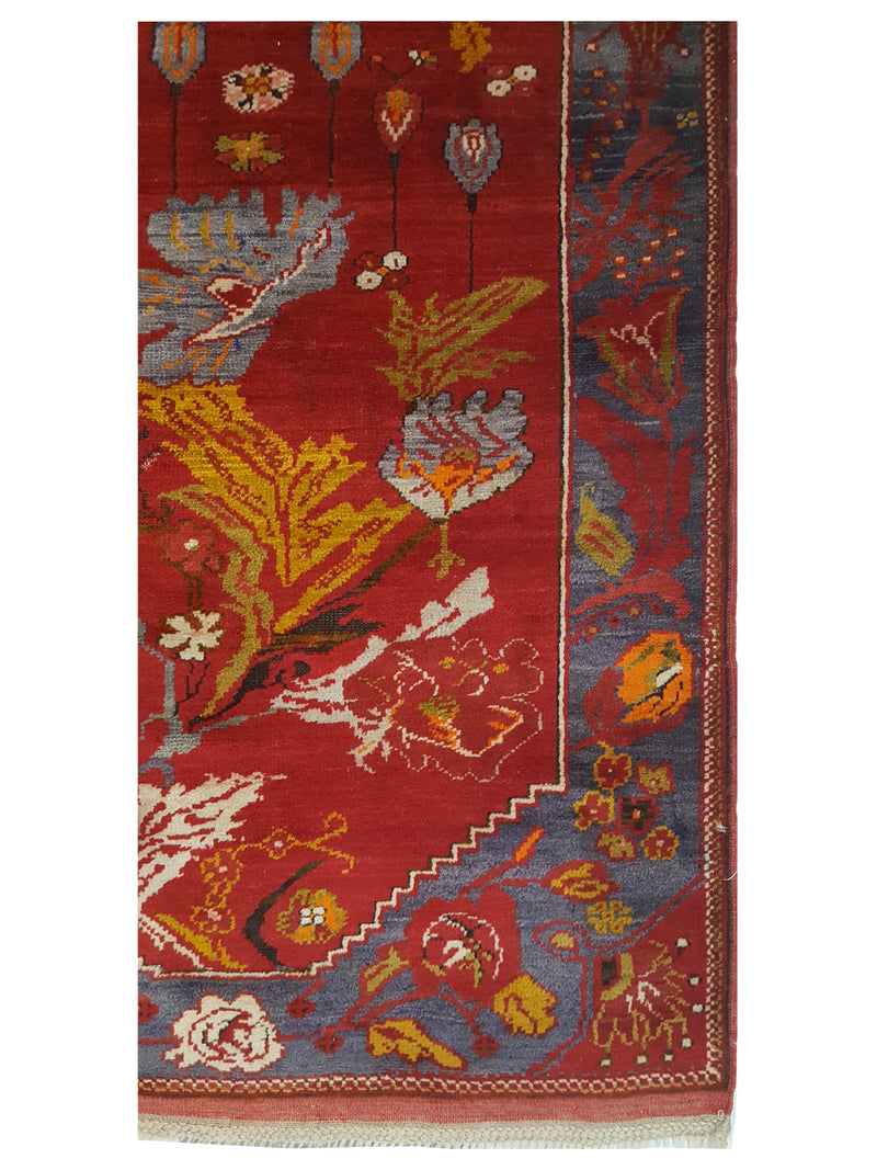 Pacific Antique Ushak 43239 Orange Blue Transitional Antique Rug