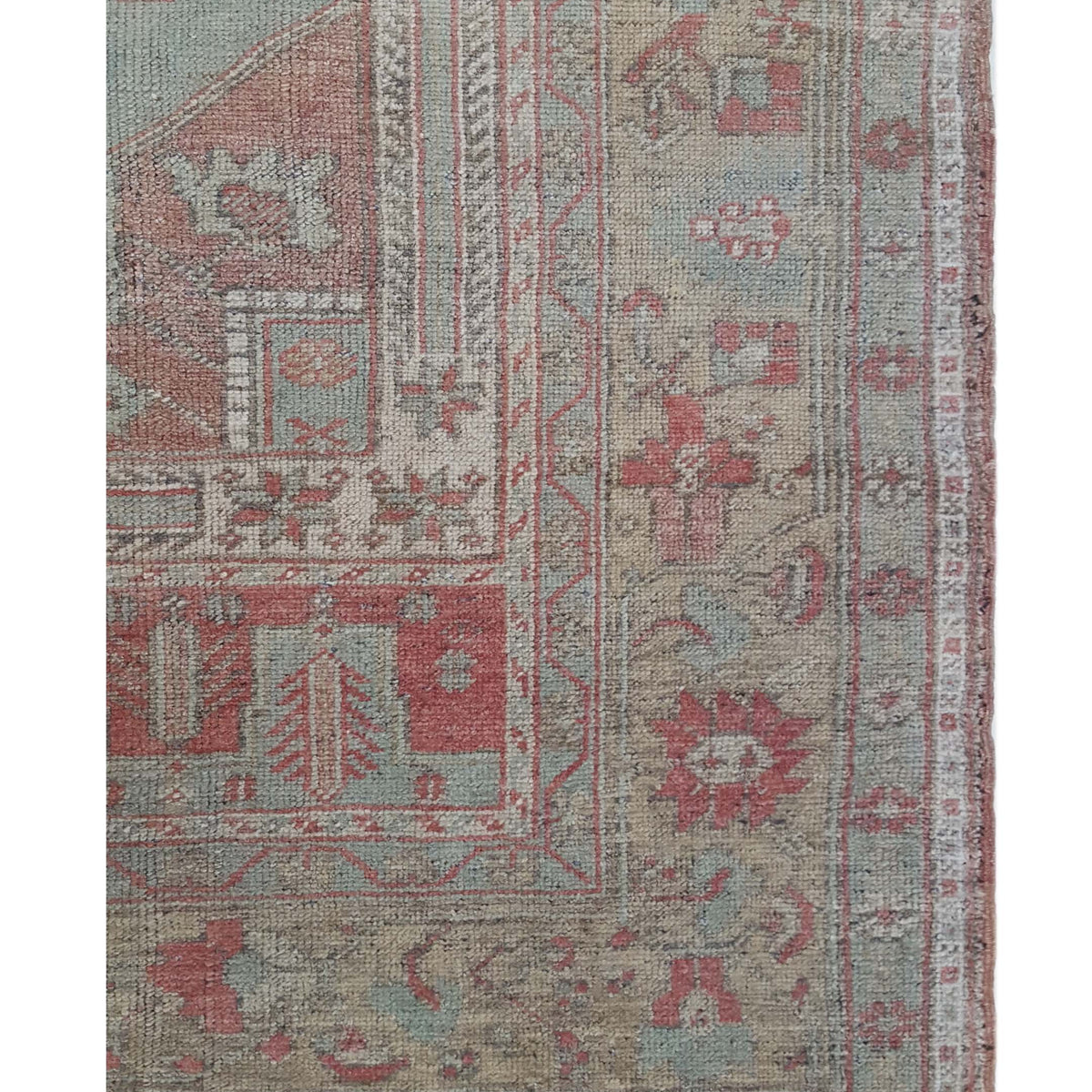 Pacific Anatolian 43242 Rust Teal Transitional Hand Knotted Rug