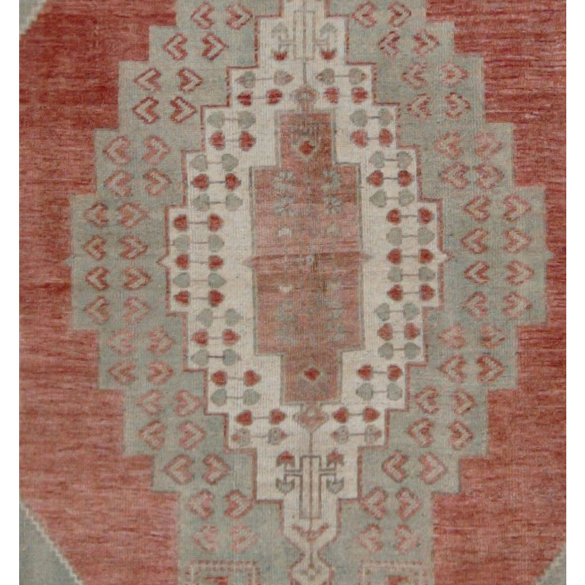 Pacific Anatolian 43242 Rust Teal Transitional Hand Knotted Rug