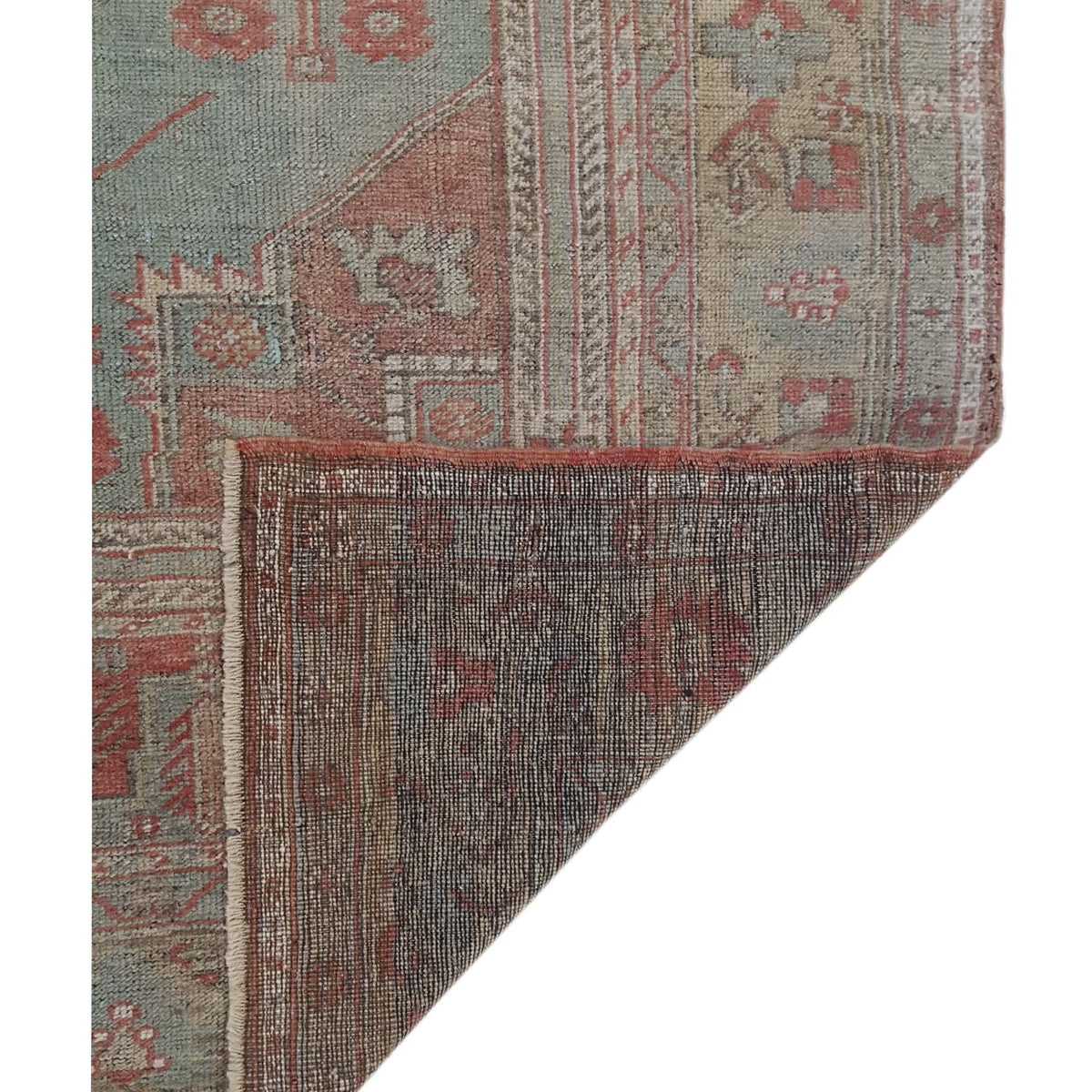 Pacific Anatolian 43242 Rust Teal Transitional Hand Knotted Rug