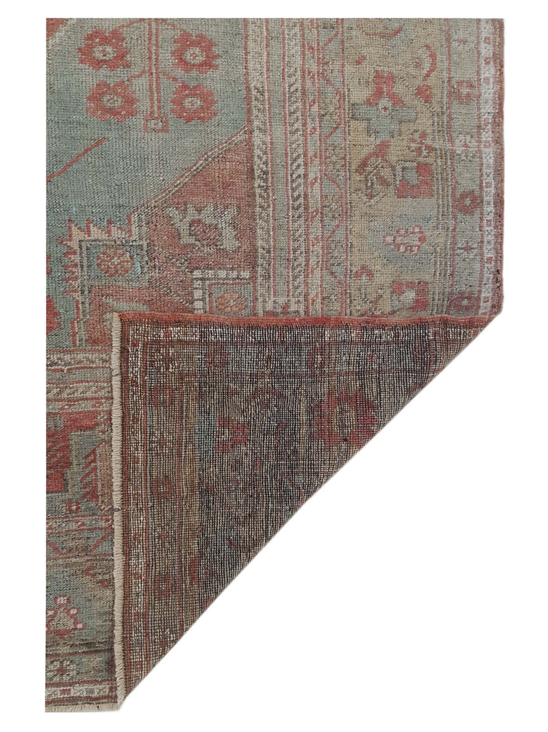 Pacific Anatolian 43242 Rust Teal Transitional Hand Knotted Rug