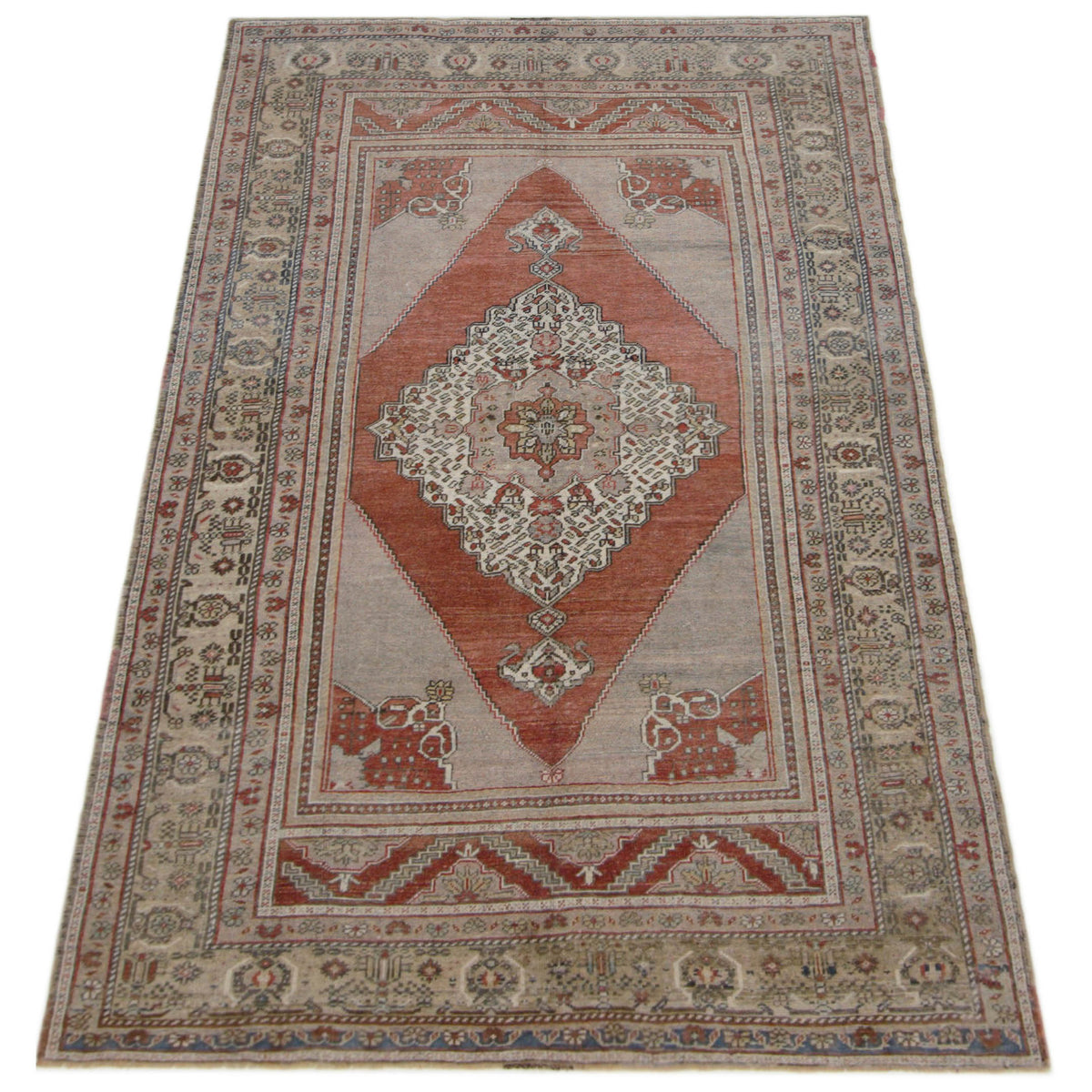 Pacific Anatolian 43243 Rust Latte Transitional Hand Knotted Rug