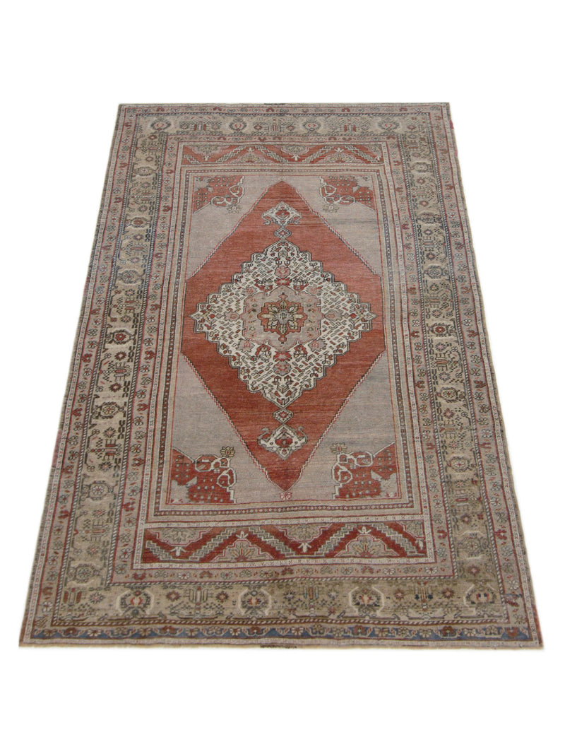Pacific Anatolian 43243 Rust Latte Transitional Hand Knotted Rug