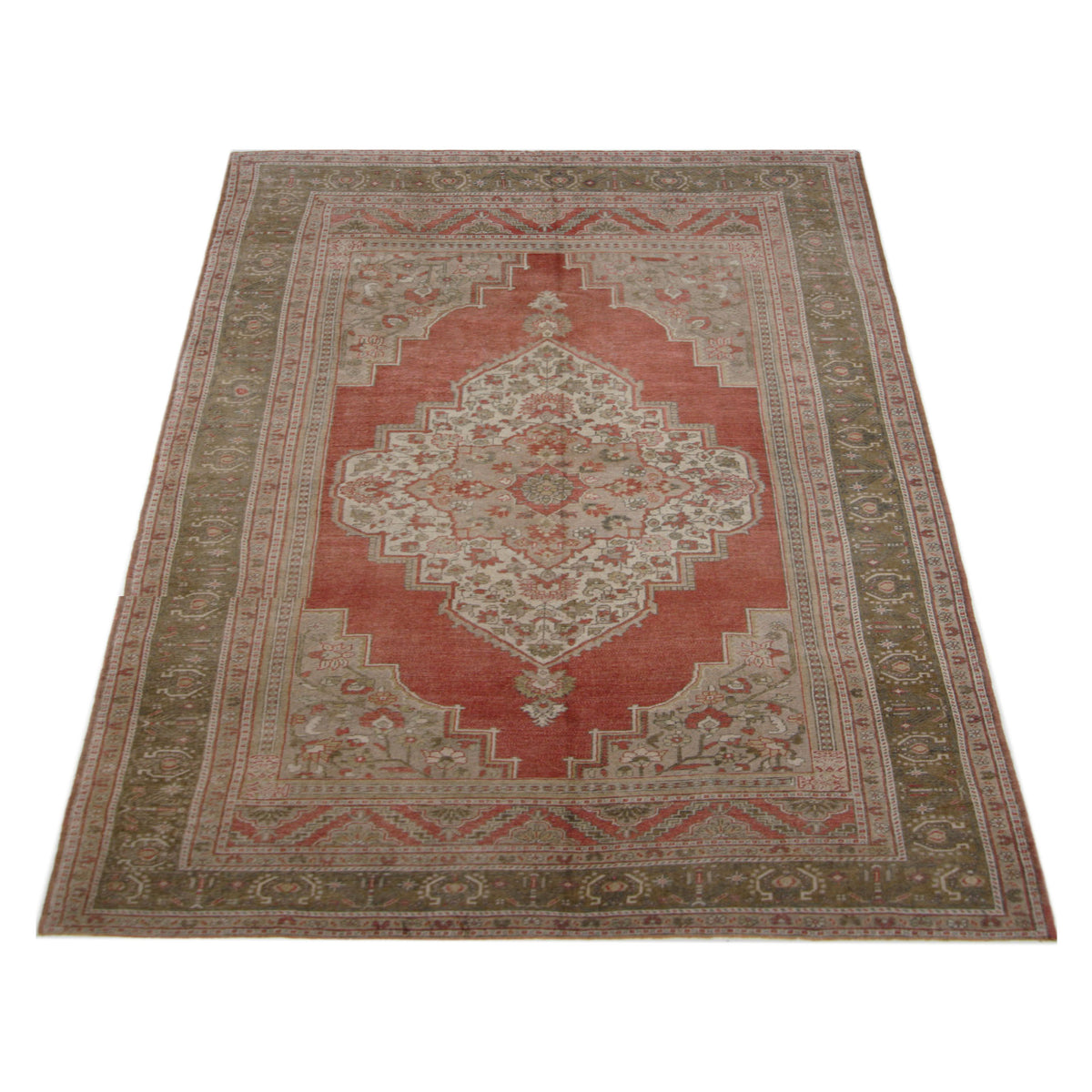 Pacific Anatolian 43244 Rust Olive Transitional Hand Knotted Rug