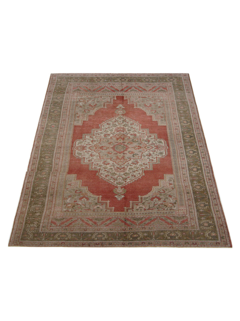Pacific Anatolian 43244 Rust Olive Transitional Hand Knotted Rug