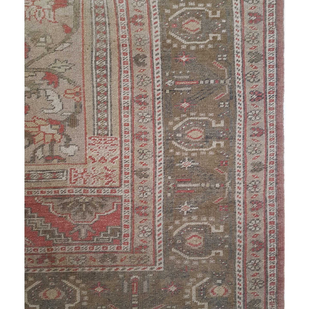 Pacific Anatolian 43244 Rust Olive Transitional Hand Knotted Rug