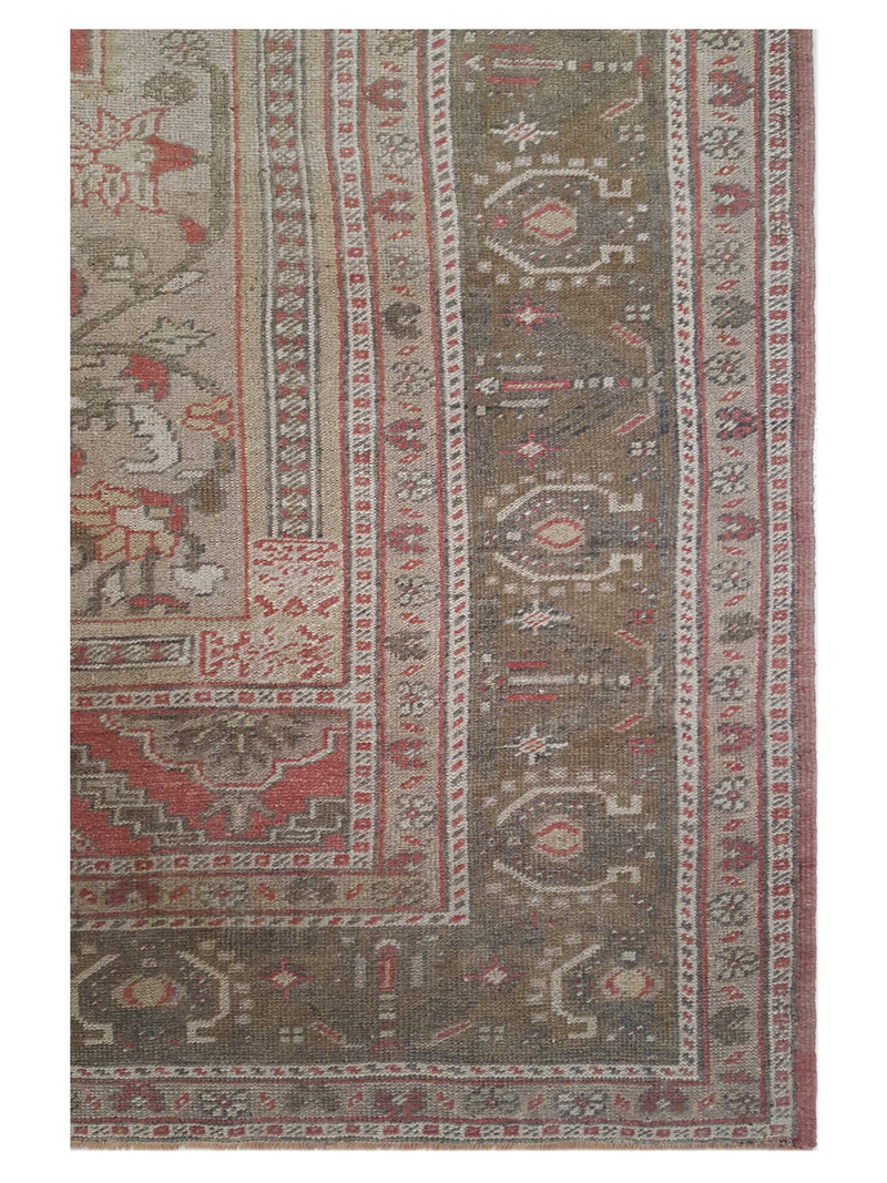 Pacific Anatolian 43244 Rust Olive Transitional Hand Knotted Rug