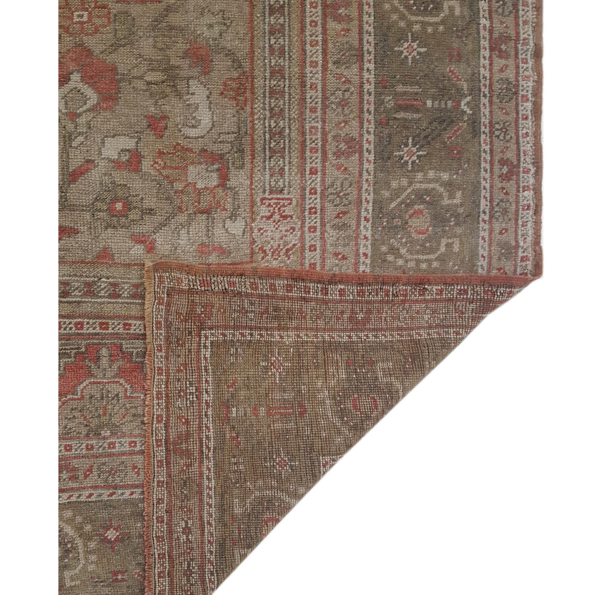 Pacific Anatolian 43244 Rust Olive Transitional Hand Knotted Rug