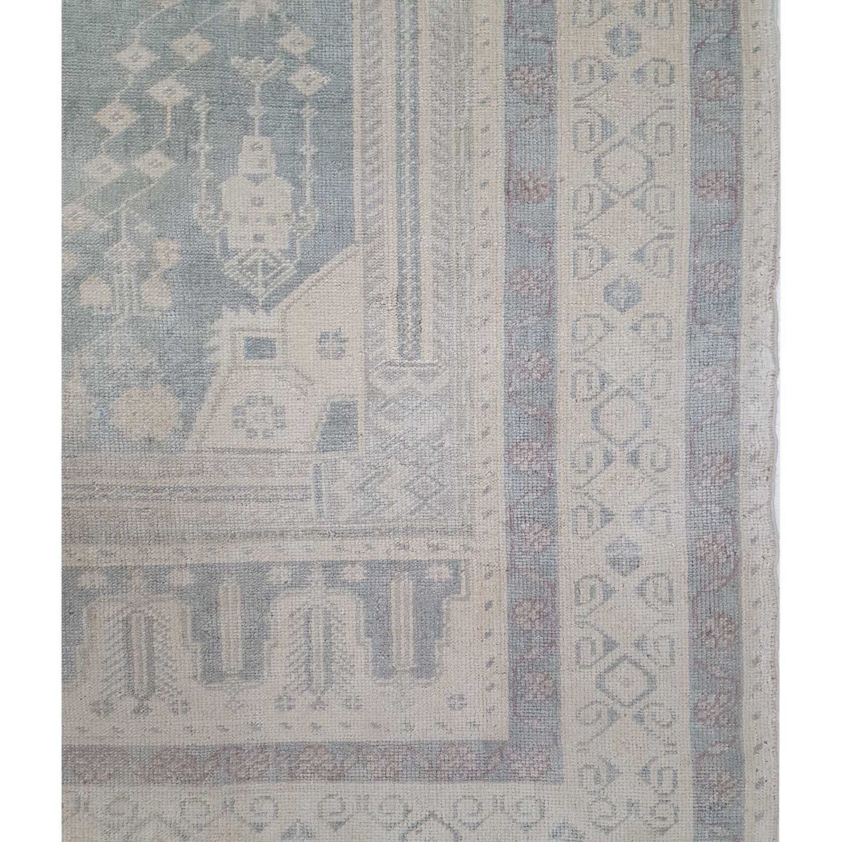 Pacific Anatolian 43245 Teal Sand Transitional Hand Knotted Rug