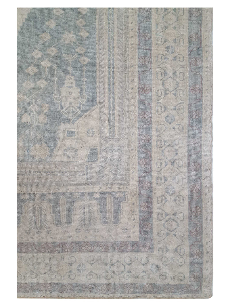 Pacific Anatolian 43245 Teal Sand Transitional Hand Knotted Rug