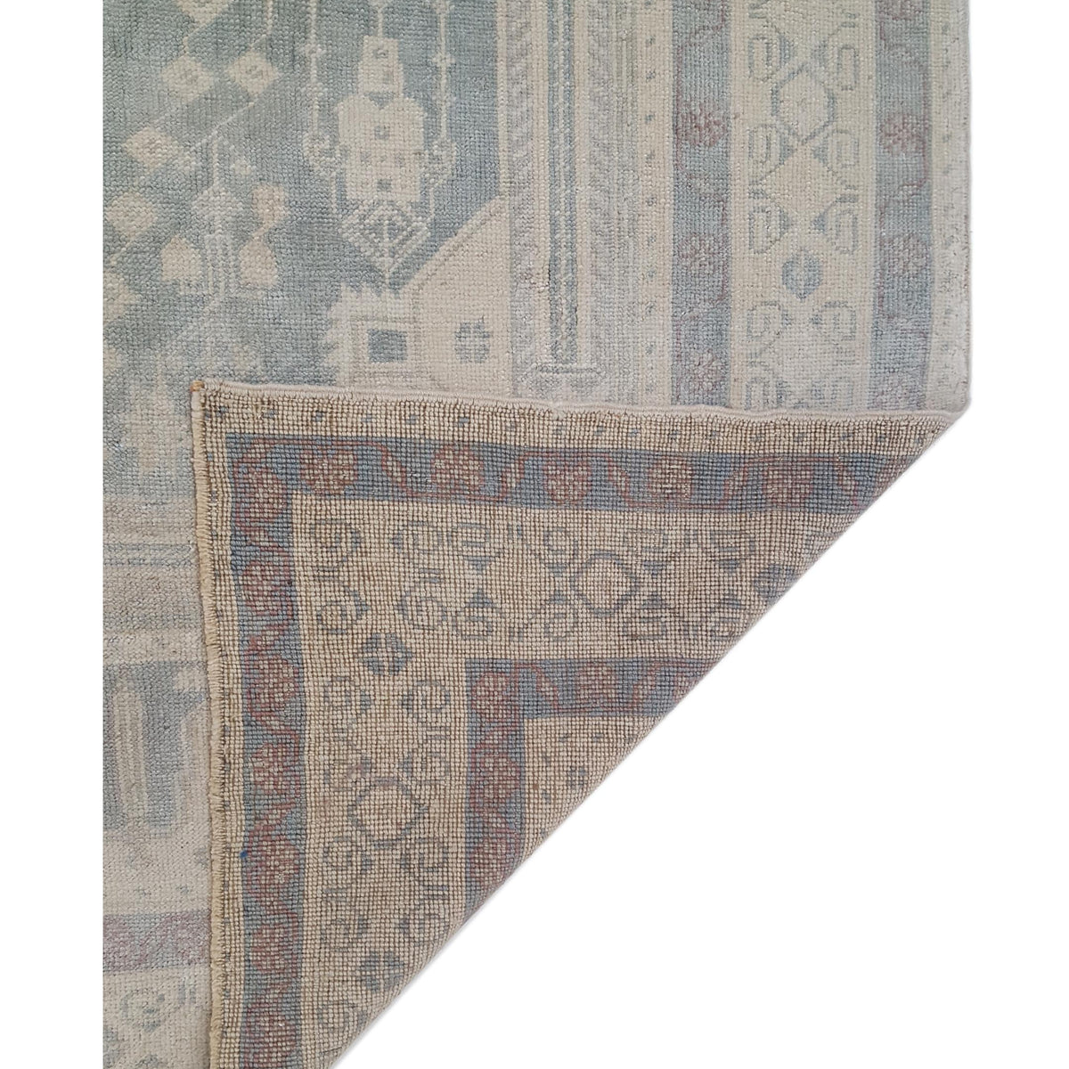 Pacific Anatolian 43245 Teal Sand Transitional Hand Knotted Rug