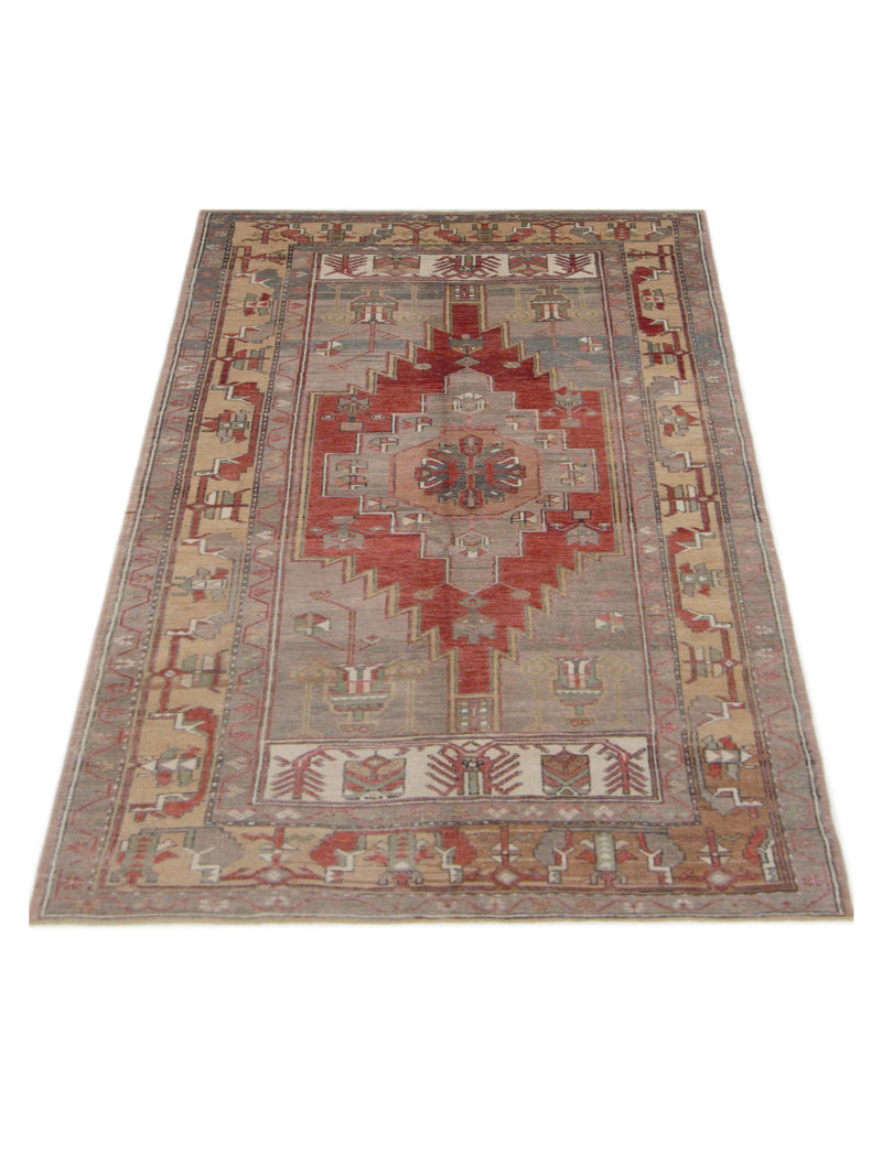 Pacific Anatolian 43247 Rust Taupe Transitional Hand Knotted Rug