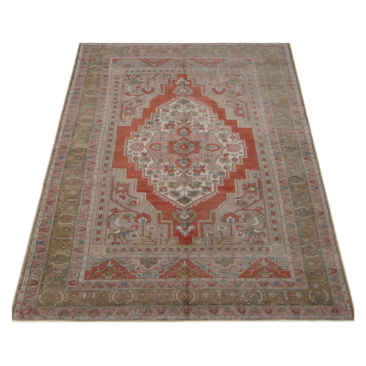 Pacific Anatolian 43248 Rust Tan Transitional Hand Knotted Rug