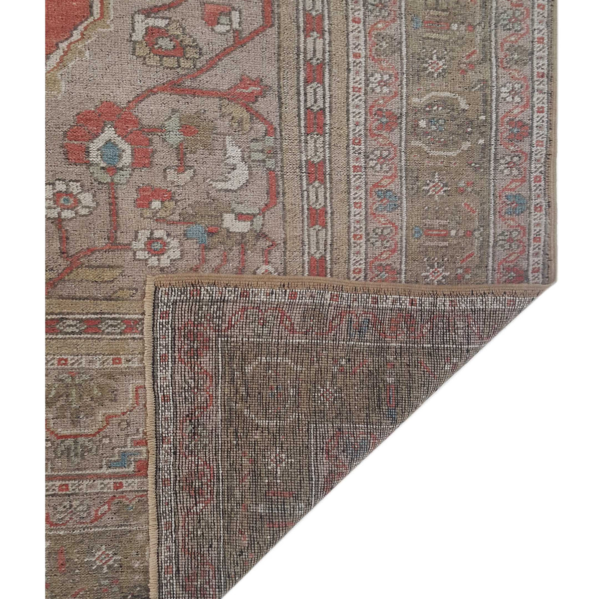 Pacific Anatolian 43248 Rust Tan Transitional Hand Knotted Rug