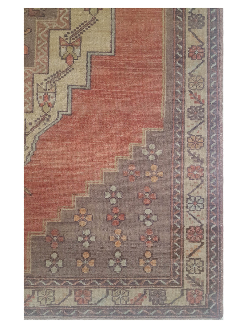 Pacific Anatolian 43249 Rust Brown Transitional Hand Knotted Rug