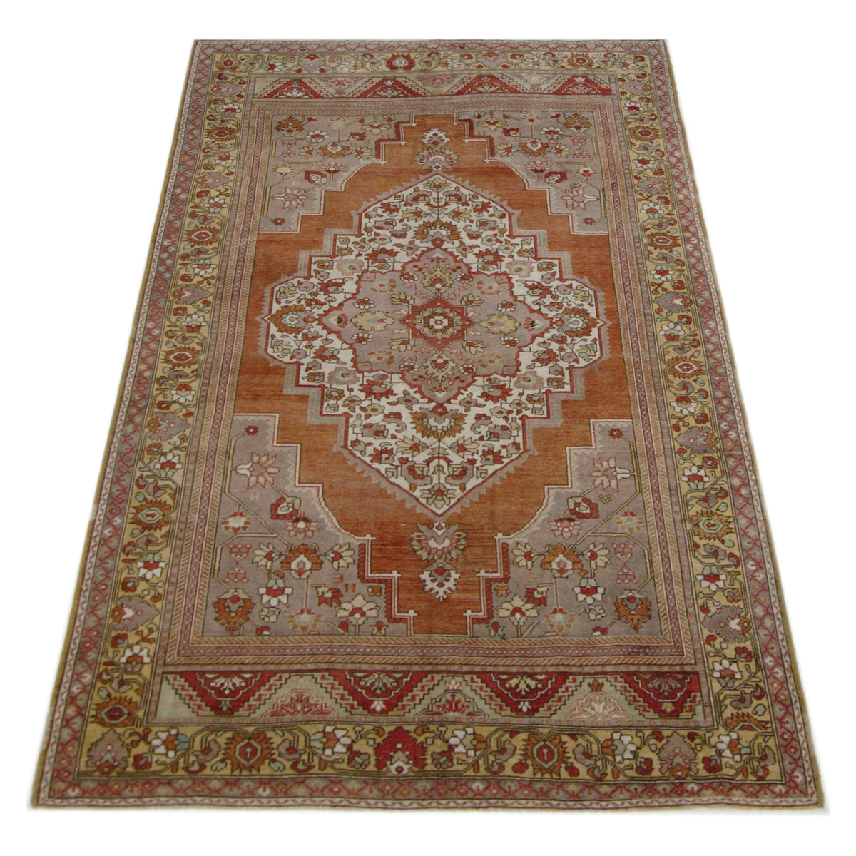 Pacific Anatolian 43253 Rust Teal Transitional Hand Knotted Rug