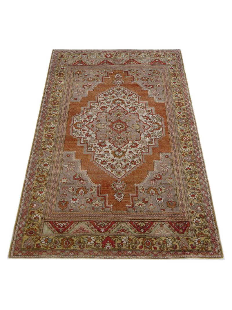 Pacific Anatolian 43253 Rust Teal Transitional Hand Knotted Rug