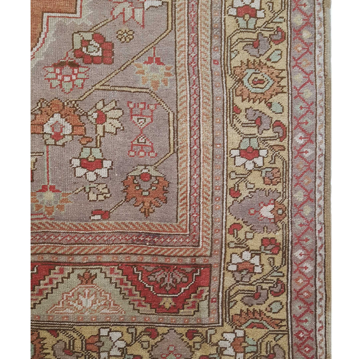 Pacific Anatolian 43253 Rust Teal Transitional Hand Knotted Rug