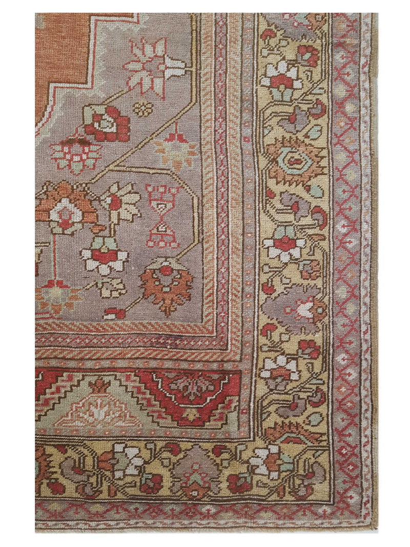 Pacific Anatolian 43253 Rust Teal Transitional Hand Knotted Rug