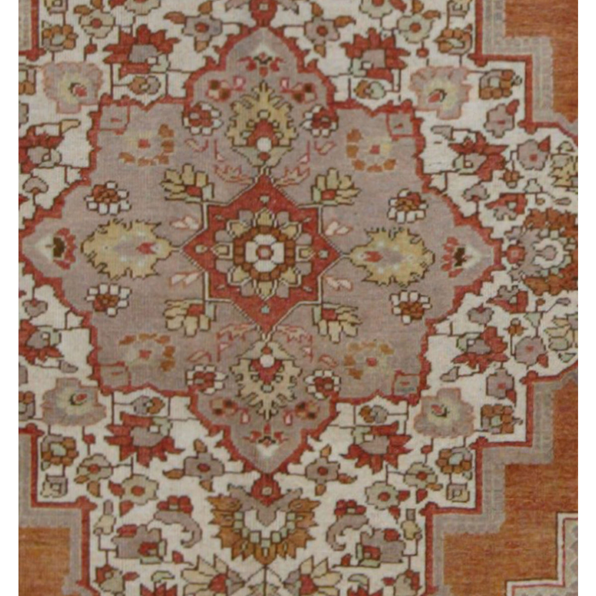 Pacific Anatolian 43253 Rust Teal Transitional Hand Knotted Rug