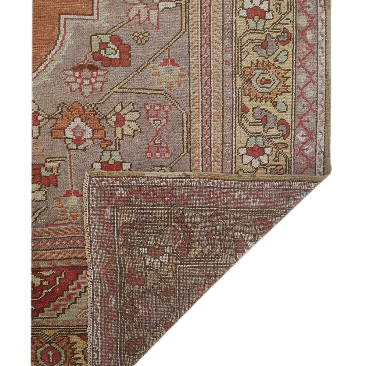 Pacific Anatolian 43253 Rust Teal Transitional Hand Knotted Rug
