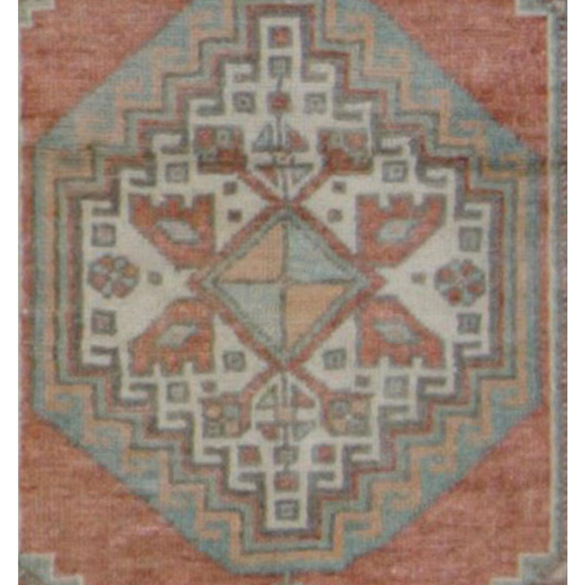 Pacific Anatolian 43255 Rust Blue Transitional Hand Knotted Rug