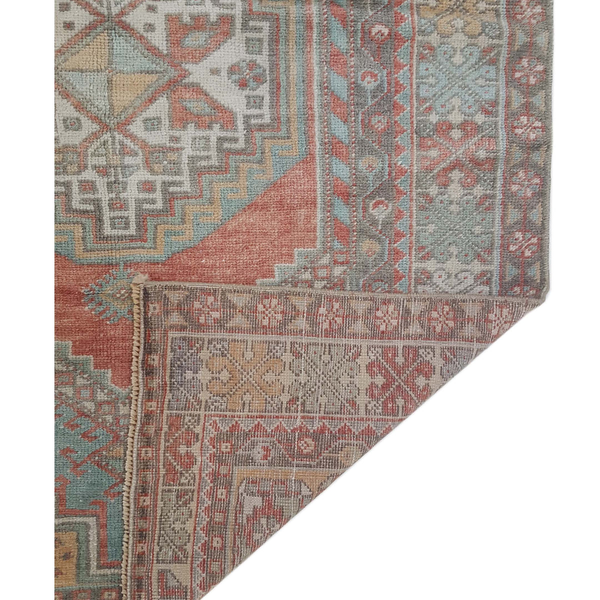 Pacific Anatolian 43255 Rust Blue Transitional Hand Knotted Rug