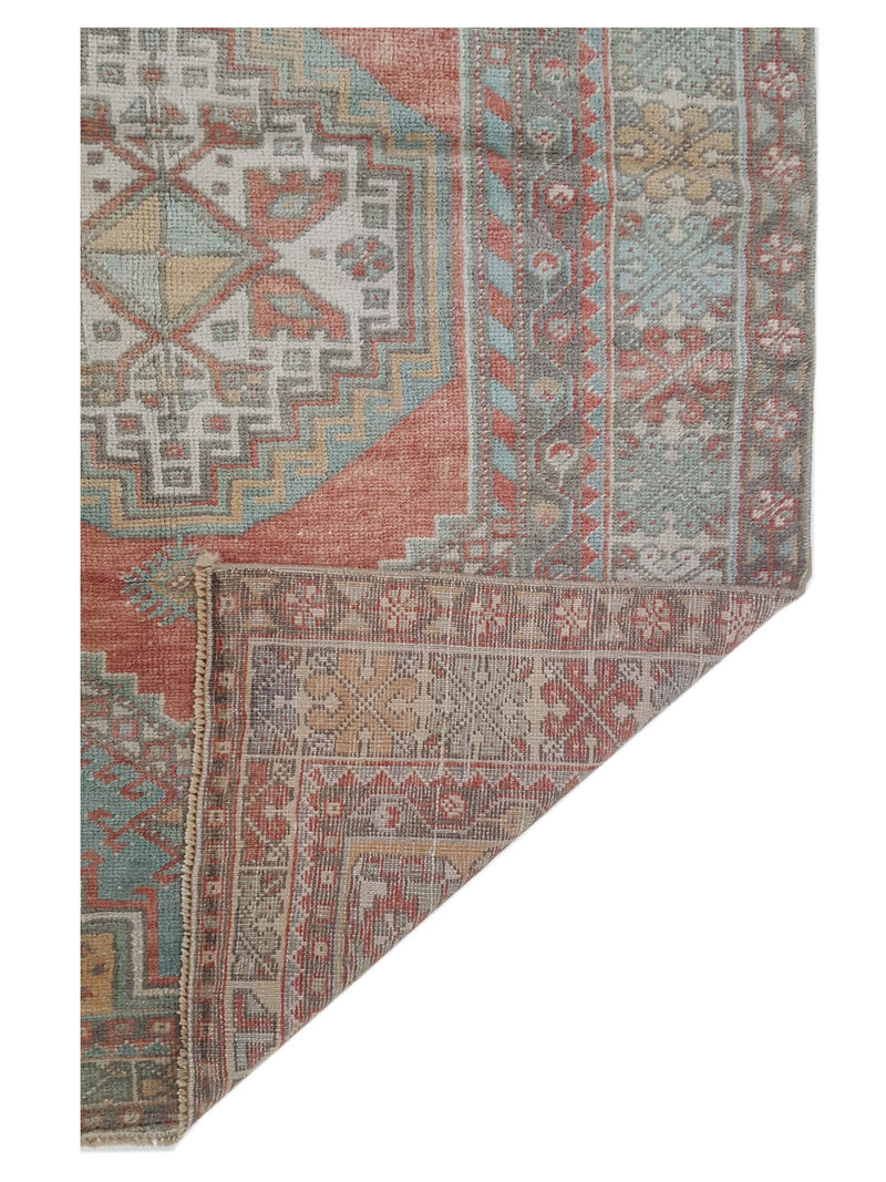 Pacific Anatolian 43255 Rust Blue Transitional Hand Knotted Rug