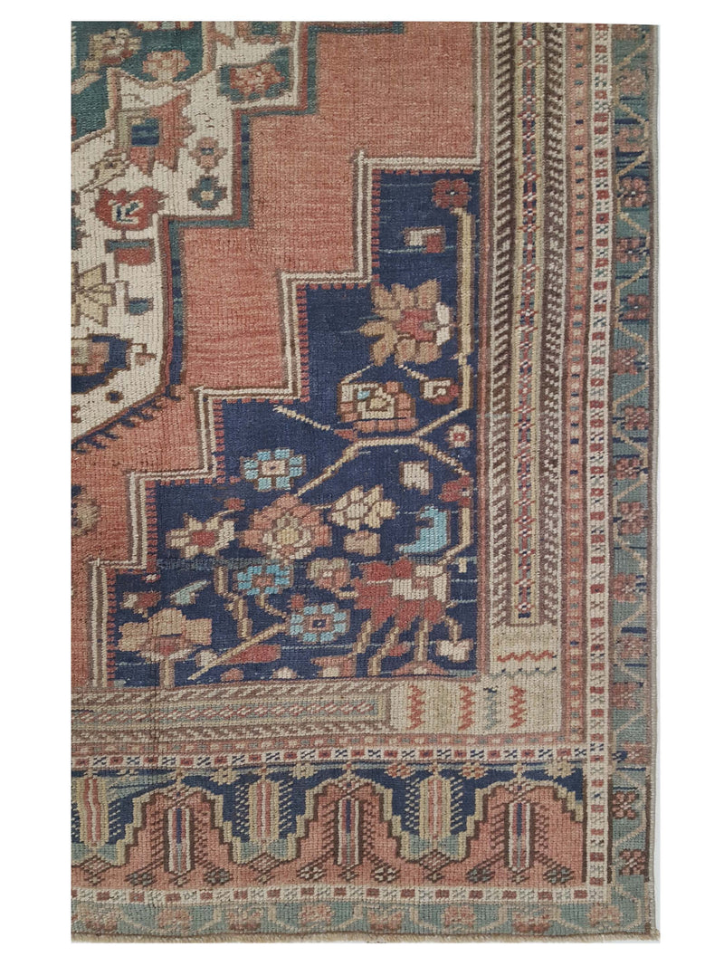 Pacific Anatolian 43256 Rust Blue Transitional Hand Knotted Rug