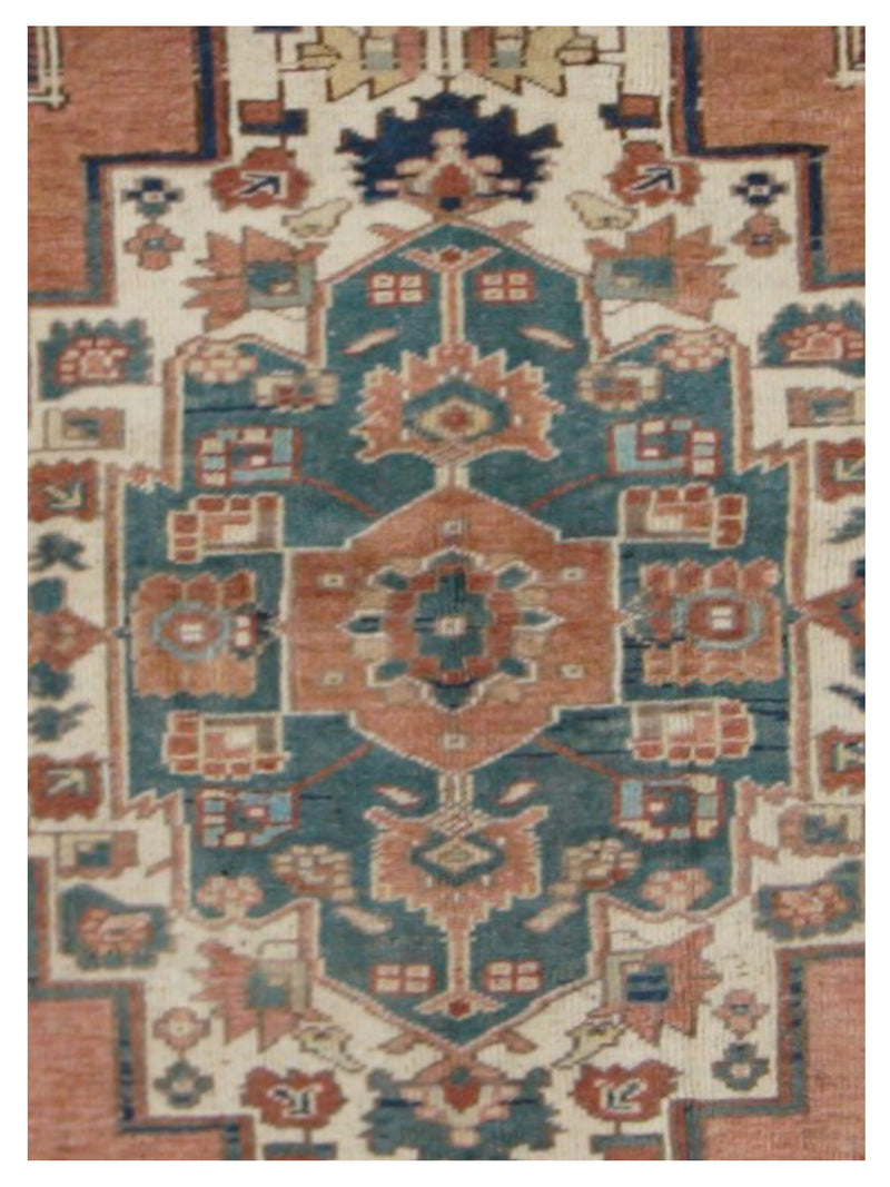 Pacific Anatolian 43256 Rust Blue Transitional Hand Knotted Rug