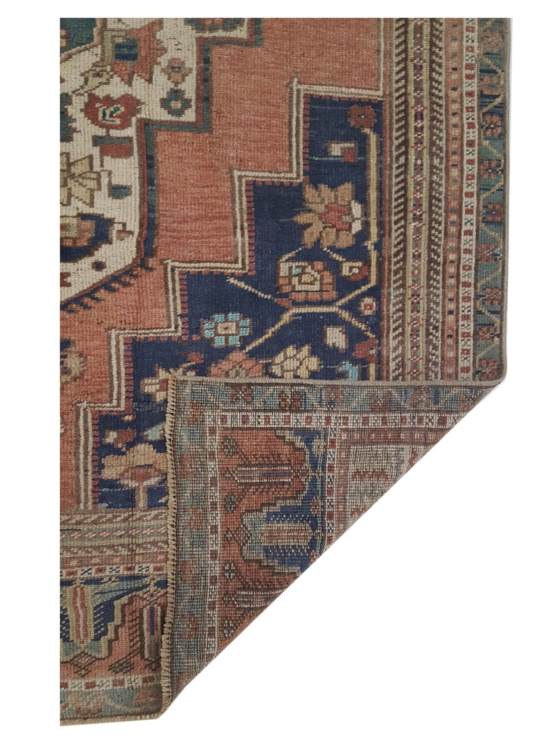 Pacific Anatolian 43256 Rust Blue Transitional Hand Knotted Rug