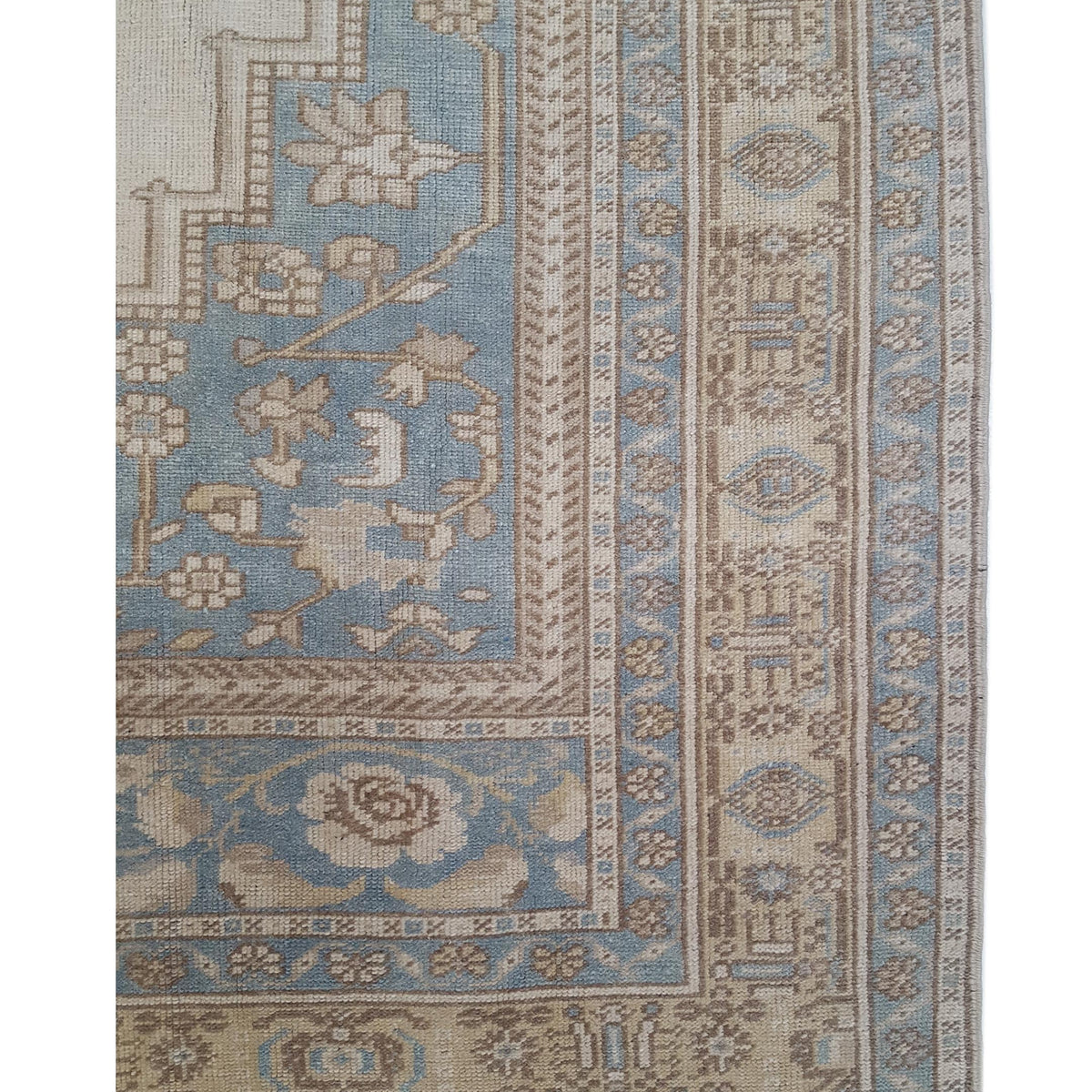 Pacific Anatolian 43258 Beige Green Transitional Hand Knotted Rug